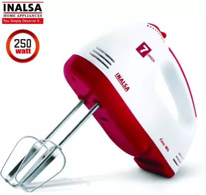 Inalsa Easy Mix Mixer 250 W Hand Blender  (Red, White) Inalsa Easy Mix Mixer 250 W Hand Blender  (Red, White)